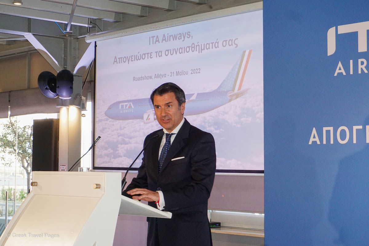 ITA Airways Vice President International Sales Pierfrancesco Carino.