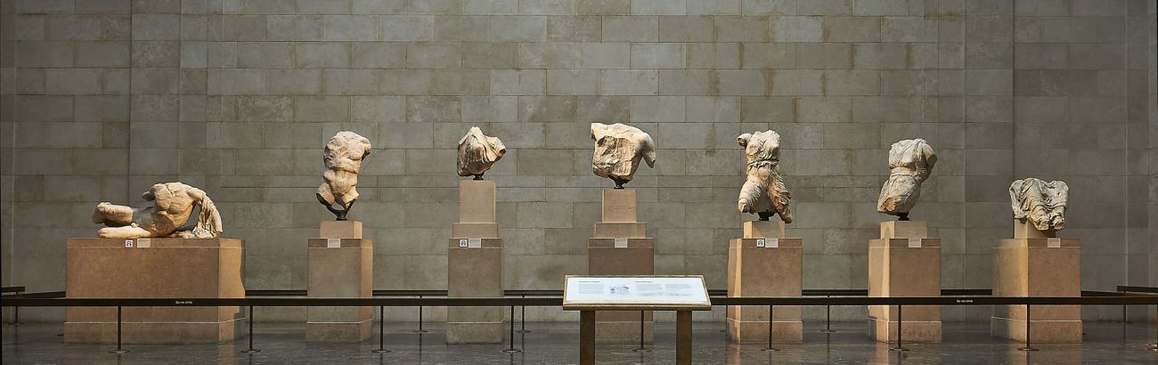 Sculptures from the west pediment of the Parthenon on display in the British Museum. Photo source: British Museum