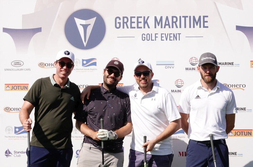 The winning team of the Greek Maritime Golf Event 2022. Photo Credit: Greek Maritime Golf Event by Charis Akriviadis
