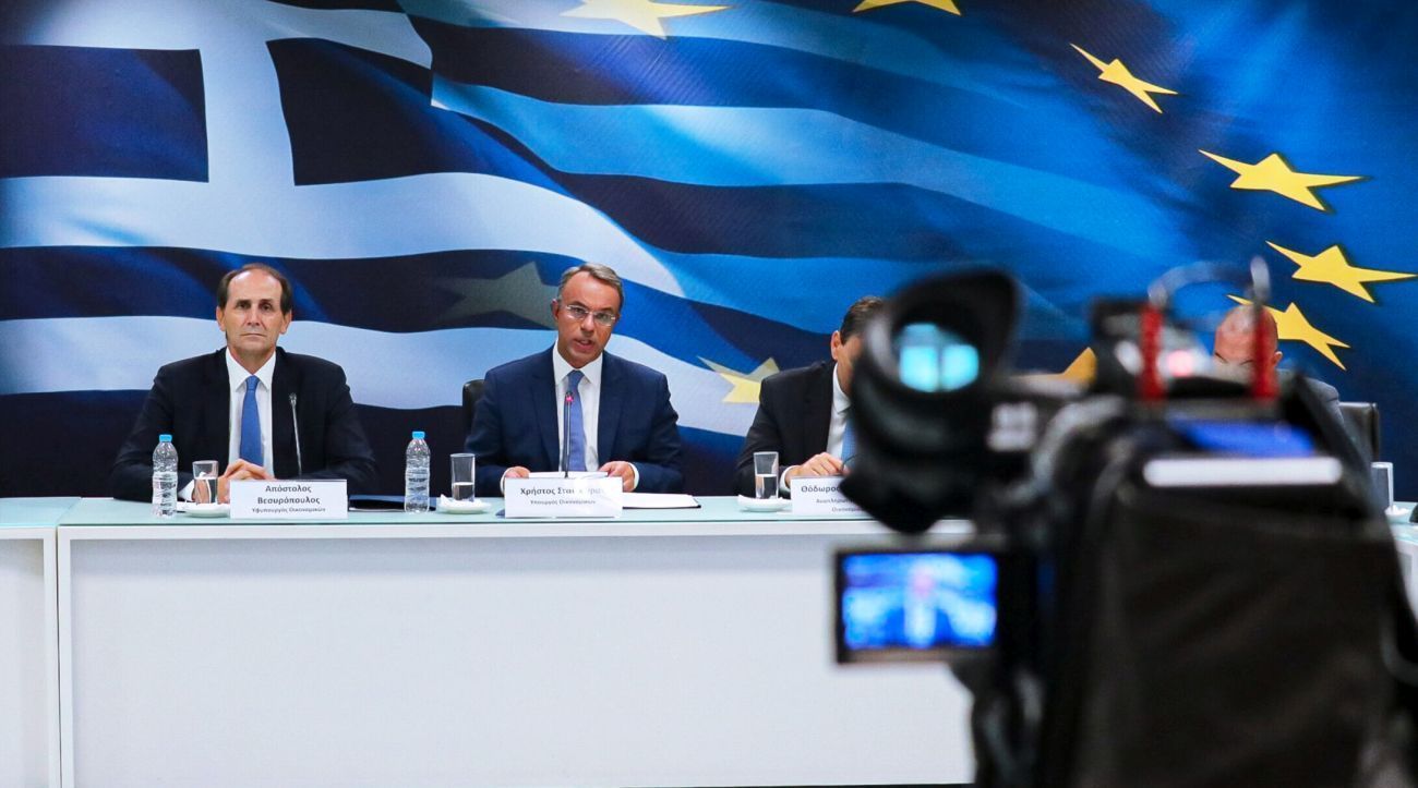 Greek Finance Minister Christos Staikouras detailing the relief measures announced aimed at supporting Greeks.
