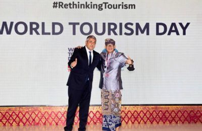 UNWTO Secretary-General Zurab Pololikashvili and Indonesia Tourism Minister Sandiaga Uno.