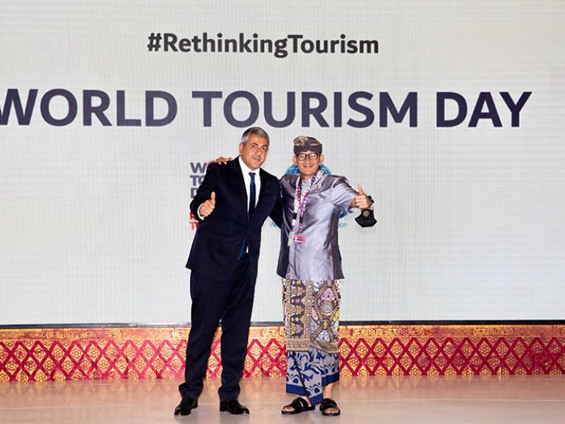 UNWTO Secretary-General Zurab Pololikashvili and Indonesia Tourism Minister Sandiaga Uno.