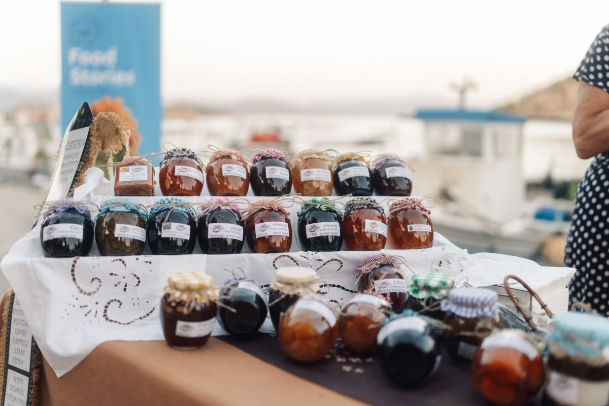 Local spoon sweets on display at the Peloponnese Food Storie event held in Tolo, Argolida. Photo source: Mythical Peloponnese