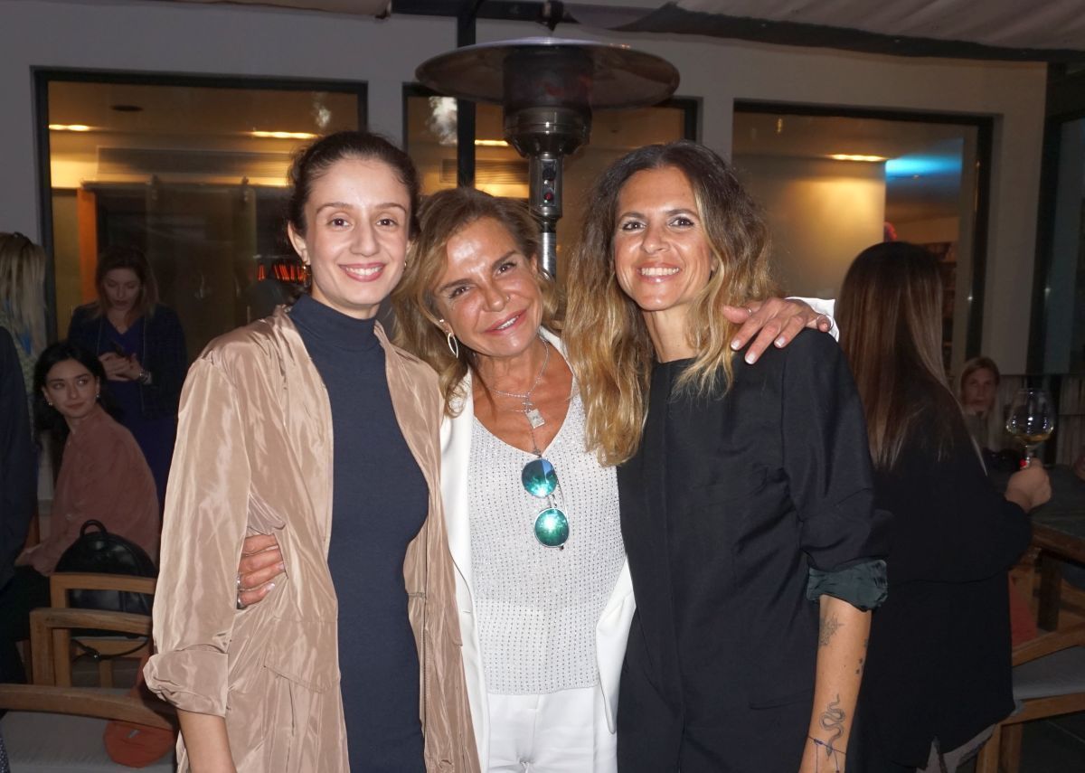 bluegr CEO Gina Mamidaki (center) with the hotel chain's business development officers, Yiota Dimitriou and Elena Michael. Photo © GTP