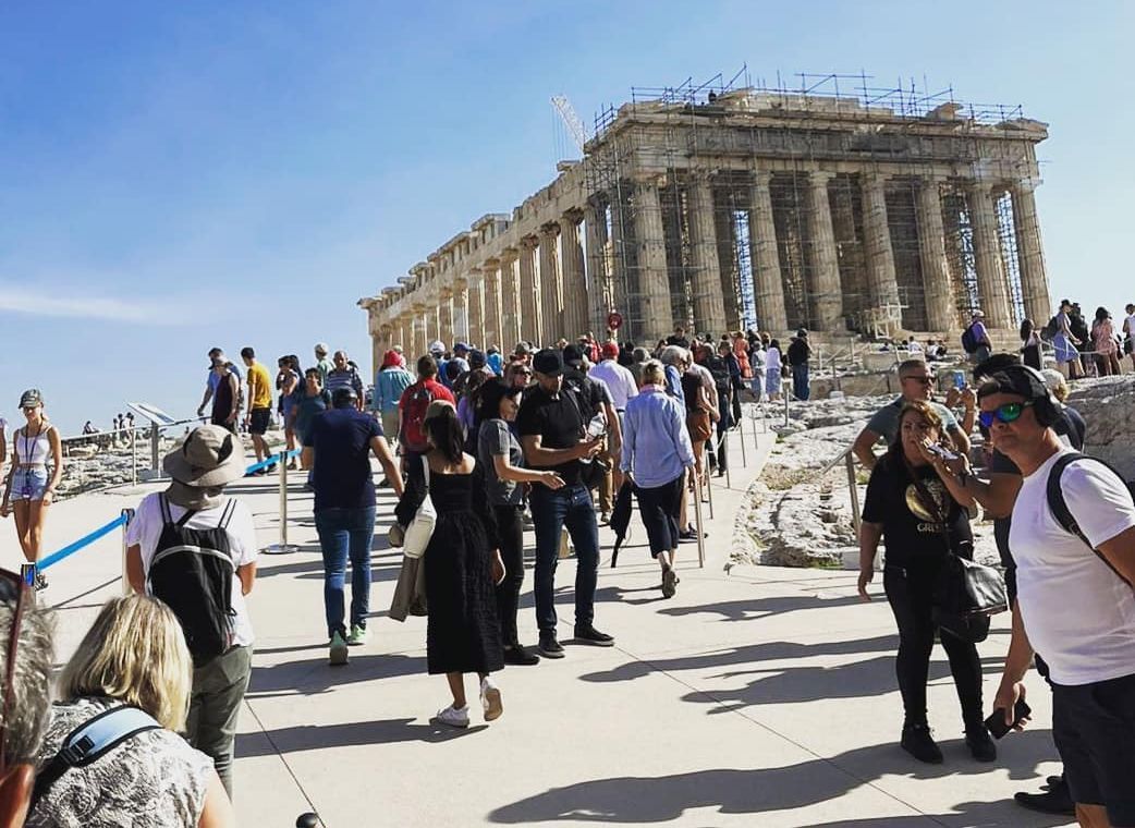 Tourists at the Acropolis, Athens, during November. Photo source: Greek Tourism Ministry