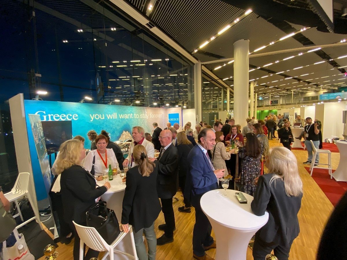 Travel News Market 2022 by Greece in Stockholm, Sweden. Photo source: GNTO.