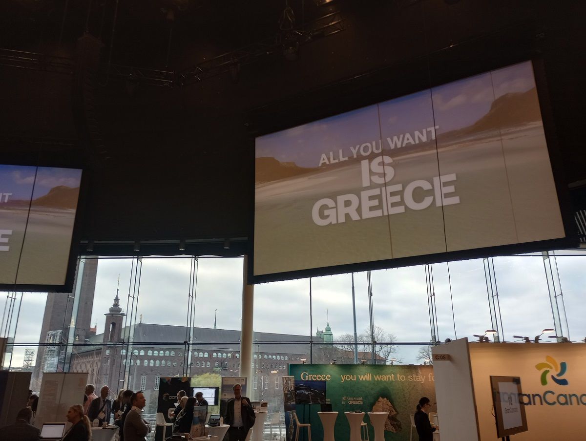 Travel News Market 2022 by Greece in Stockholm, Sweden. Photo source: GNTO.