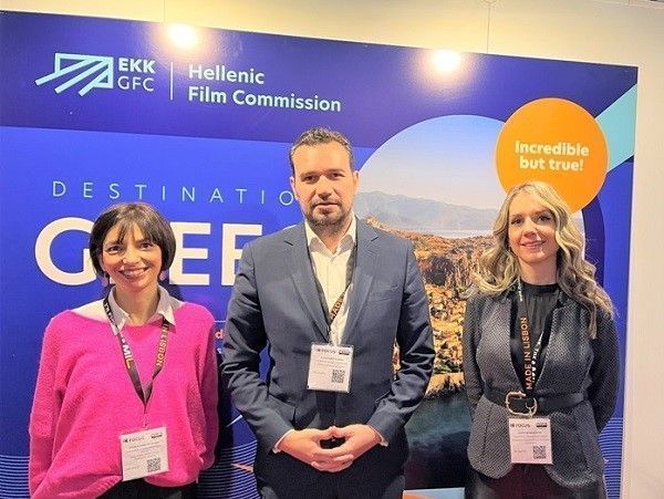 (From left) Film Office - Central Macedonia Head Lina Mylonaki and Regional Deputy Governor of Tourism Alexandros Thanos.  Photo source: Film Office - Central Macedonia.