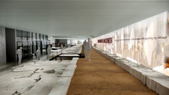 Photorealistic portrayal of the Decumanus Maximus exhibition area. Photo source: Ministry of Culture.