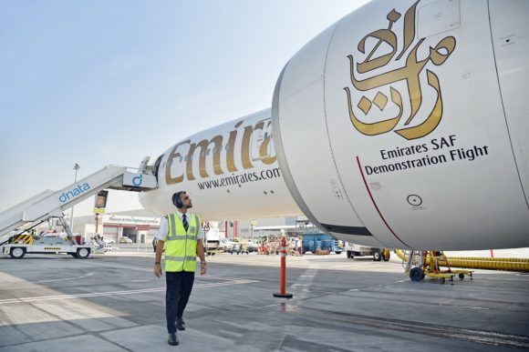 Emirates Operates Test Flight Powered with 100% Sustainable Aviation Fuel