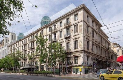 The Schliemann–Mela Mansion on central Panepistimiou Street in Athens. Photo source: Mitsis Hotels