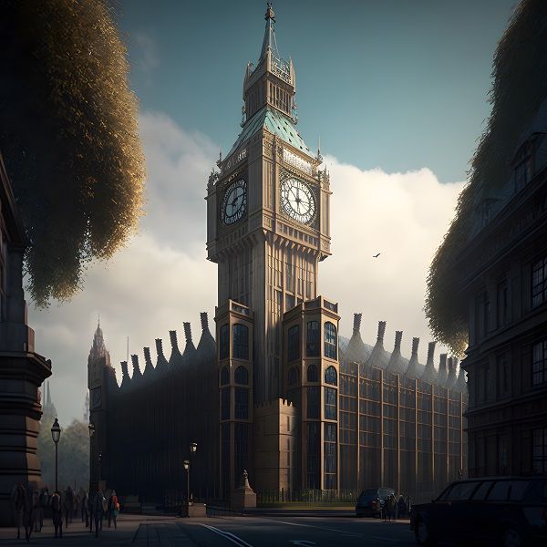 Big Ben, Redesigned in Rococo Style.  Photo source: GetAgent, Midjourney.