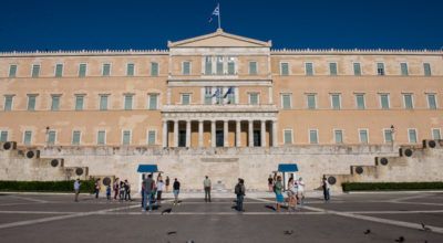 The Hellenic Parliament overlooking Syntagma Square in Athens. Photo © Greek Travel Pages