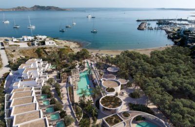 Panoramic view of the Avant Mar hotel on Paros. Photo source: Grivalia Hospitality