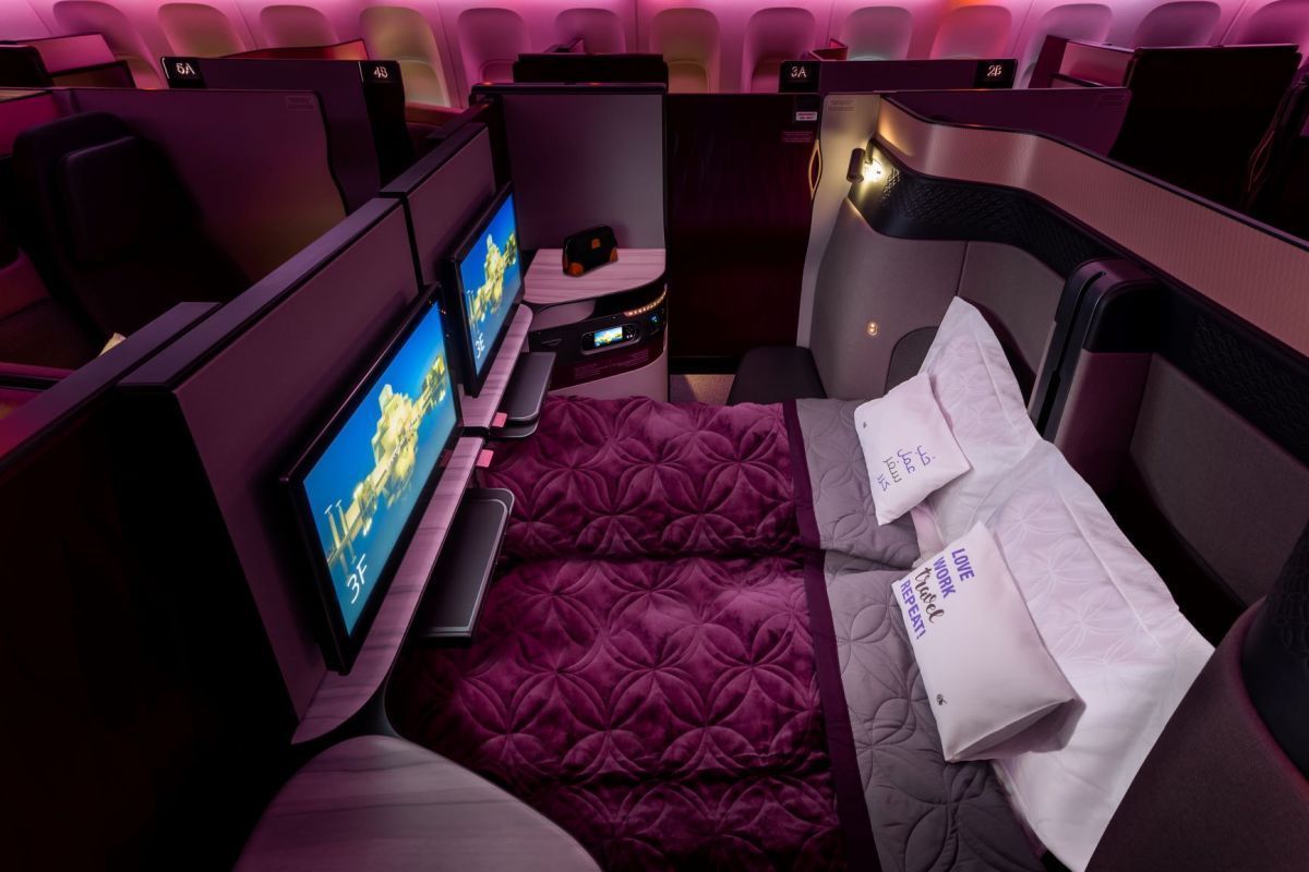 Qatar Airways' award-winning Business Class. Photo source: Qatar Airways