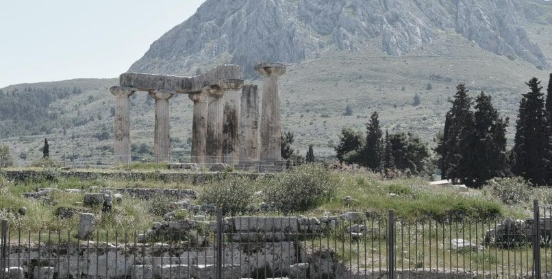 View of the archaeological site of Ancient Corinth. Photo source: Greek Culture Ministry