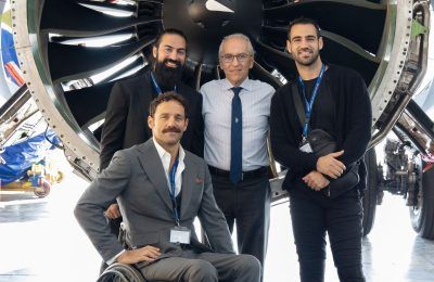AEGEAN CEO Dimitris Gerogiannis with Antonis Tsapatakis, Michalis Seitis and Giannis Sevdikalis.