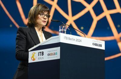 WTTC President and CEO Julia Simpson speaking during the ITB Berlin opening ceremony. Photo source: ITB Berlin