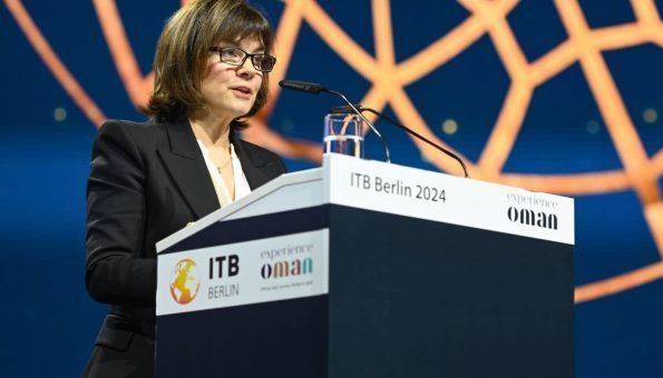 WTTC President and CEO Julia Simpson speaking during the ITB Berlin opening ceremony. Photo source: ITB Berlin