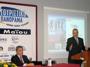 Tourism Minister Kostas Markopoulos during the inauguration ceremony of the 14th Touristiko Panorama.