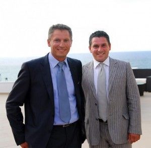 Brothers Kostas and Manolis Troulis, owners of the five-star Deluxe Royal Blue Resort & Spa.