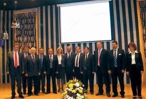 Representatives from the prefectures that attended the agreement signed for the development of the Egnatia Odos motorway. On far right HATTA's president Argyro Phili.