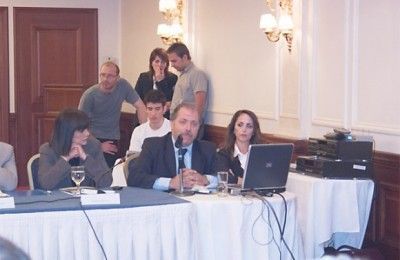 Professor Michael Sfakianakis at the presentation of the Satellite Account and Portal at the recent assembly of the national tourism council.