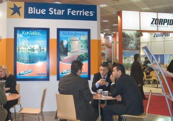 Dionissis Theodoratos (center), commercial director domestic lines for Blue Star ferries. The company released its financial statement for the first nine months of this year where revenue was up 4.6% to reach 113,282,000 euros and net profit for the period was up 16.5% against the same period last year to reach 22,412,000 euros.