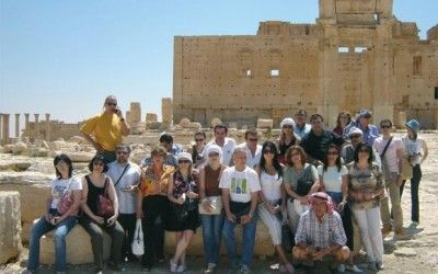 Greek travel agents during their recent visit to Syria.