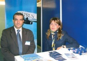 George Antonaros, sales and marketing manager for Cyprus Airways, helped the staff manning the stand to promote travel from Greece. Larnaca - with 78 scheduled weekly frequencies (48 last year) - is Eleftherios Venizelos's top international route.