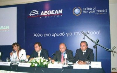 Theodoros Vassilakis, Aegean's president and managing director, flew to Vienna to accept the Airline of the Year Award during ERA's recent general assembly held there.