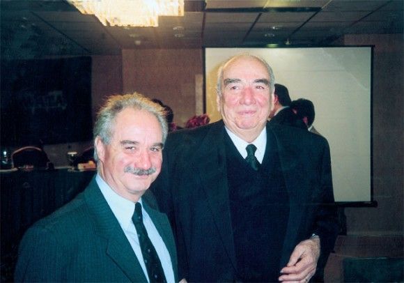 Yiannis Evagelou, president of the Hellinic Accosiation of Travel and Tourism Agents with former president of World Association of Travel Agents, Spyros Varvias.
