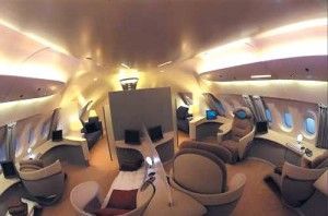 The basic "flying palace," as dubbed by some, boasts 555 seats in double-decker configuration, four aisles, a restaurant and a bar